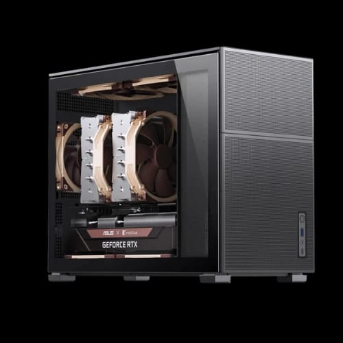 jonsbo d31 mesh edition m atx casing black with pc components