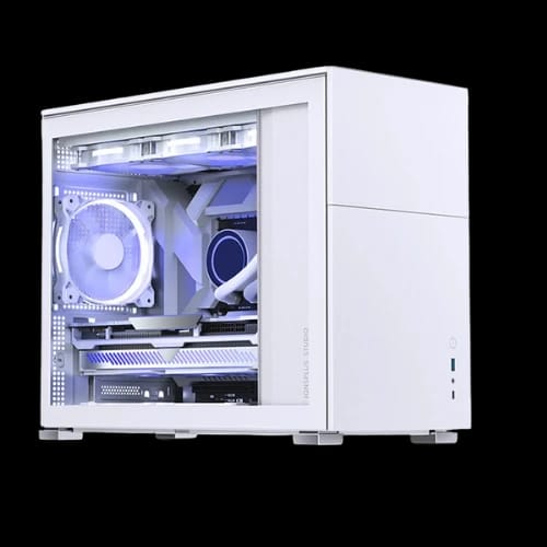 jonsbo d31 standard edition m atx casing white with pc components