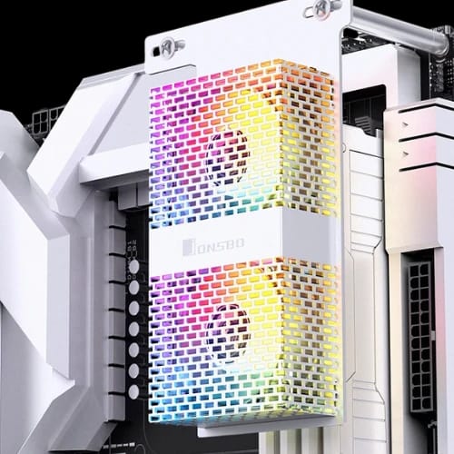 jonsbo nf 2 argb edition cpu air cooler white installed