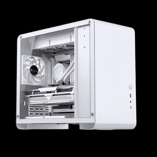 jonsbo u4mini m atx casing white with pc components