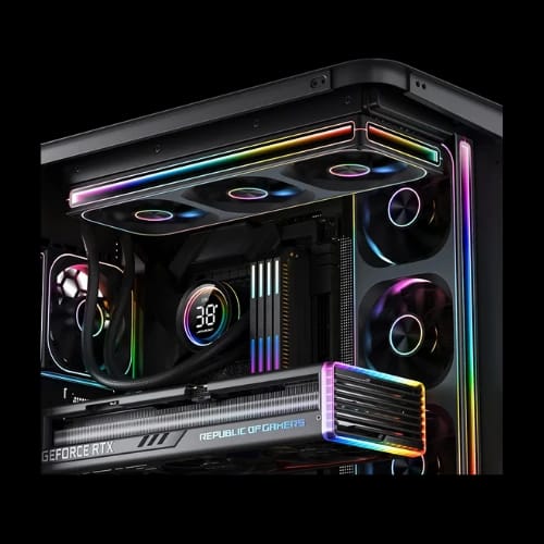 jonsbo za 120b pwm argb 120mm casing fan black installed