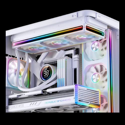 jonsbo za 240w pwm argb 240mm casing fan white installed