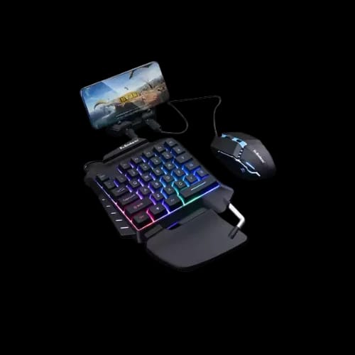 k snake wired gaming rgb one hand keyboard mouse combo