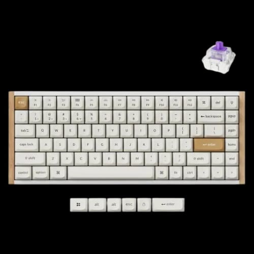 keychron k2 he wireless magnetic switch custom keyboard white