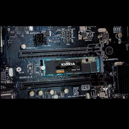 kioxia exceria 500gb nvme m2 ssd in motherboard