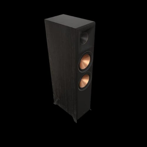 klipsch rp 8000f ii ebony wired floorstanding speaker pair front side