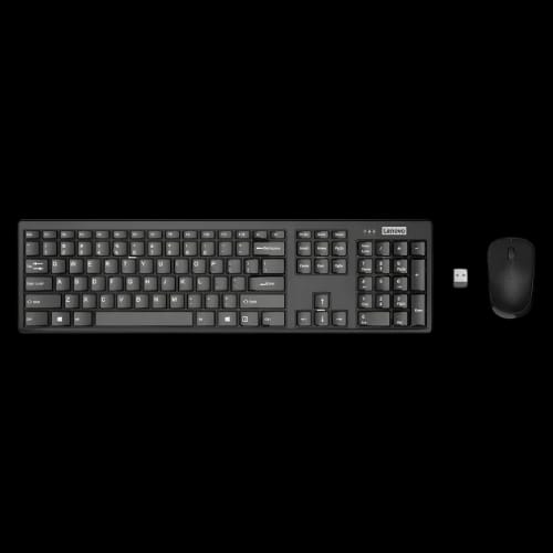 lenovo 100 wireless black keyboard mouse combo main