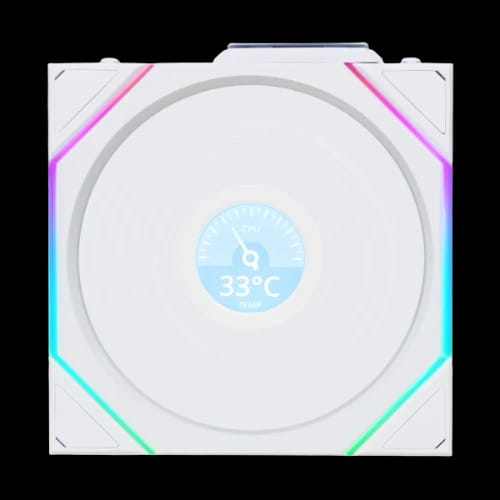 lian li uni fan tl lcd wireless 120mm reverse 3 in 1 case fan white