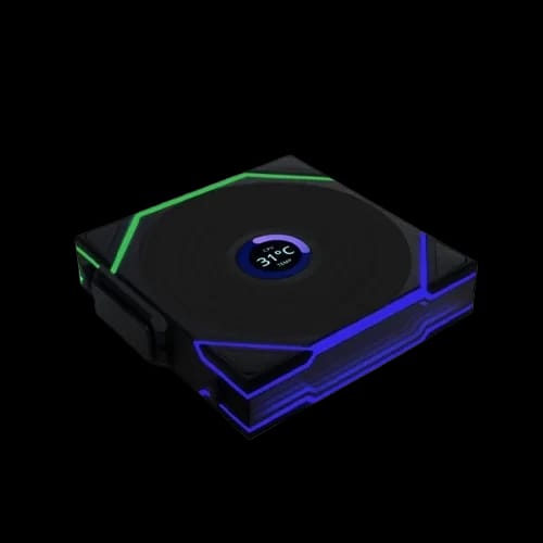 lian li uni fan tl lcd wireless 120mm standard 3 in 1 case fan black 2