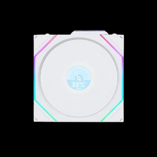 lian li uni fan tl lcd wireless 120mm standard 3 in 1 case fan white 2
