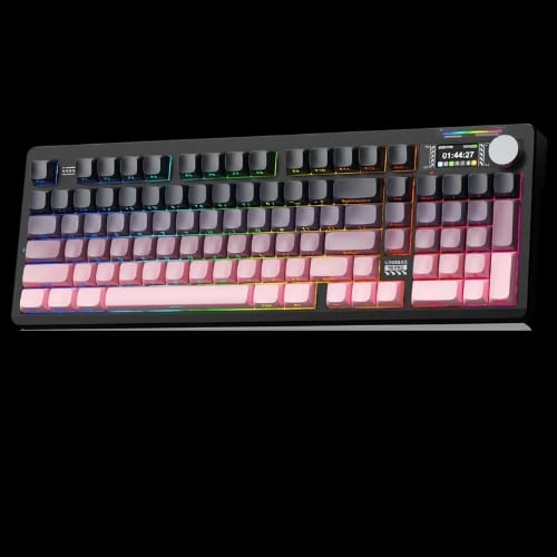 lingbao k98 pro tri mode hi fi wireless rgb mechanical keyboard
