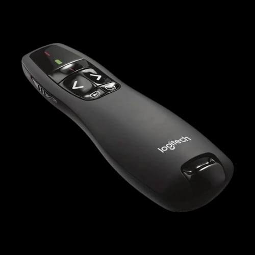 logitech r400 wireless presenter fromback