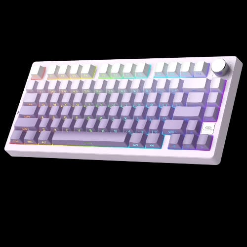 magegee light75 rgb tri mode wireless mechanical keyboard royal blue pink bear switches 1