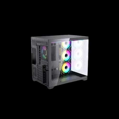 maxcool panda mc7 mid tower atx gaming casing with 7 infinity argb fans black 3