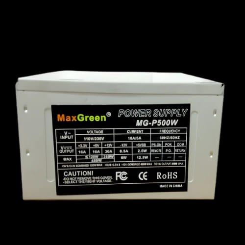 maxgreen mg p500w atx power supply main