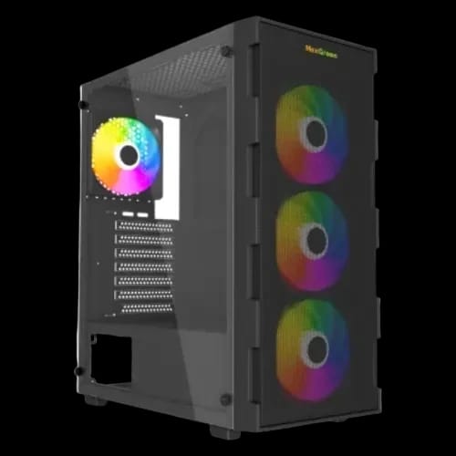 maxgreen ps195 10 m mid tower atx gaming case with 4 argb fan