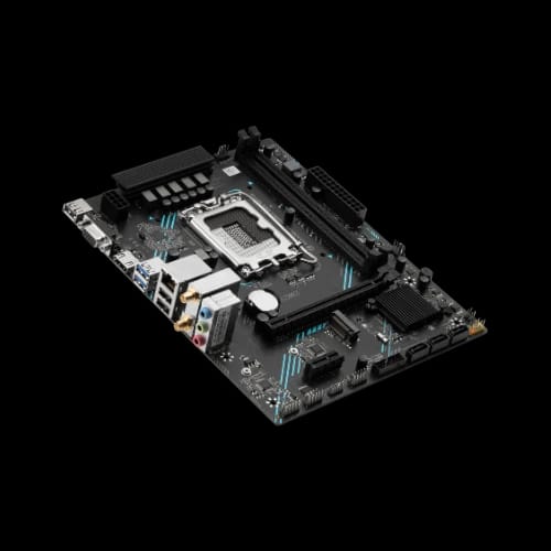 maxsun ms h610m 666 wi fi 6 motherboard angled left