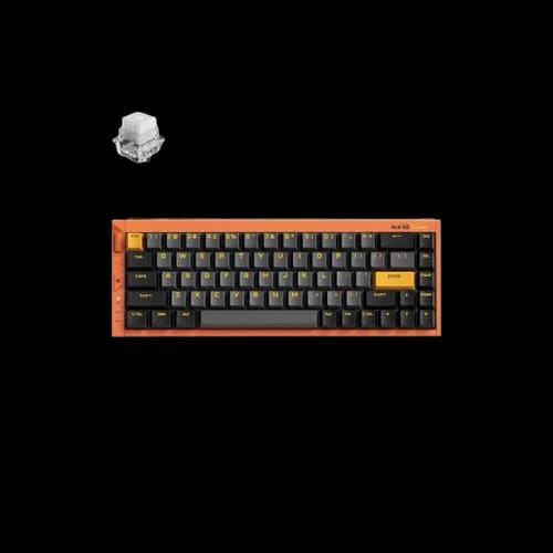 mchose ace 68 turbo esports he keyboard galaxy orange keycaps mount tai magnetic switch gt