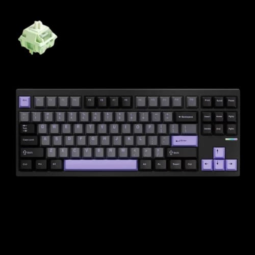 mchose gx87 ultra tkl tri mode rgb hot swap black anodic oxidation aluminium mechanical keyboard vintage white switch