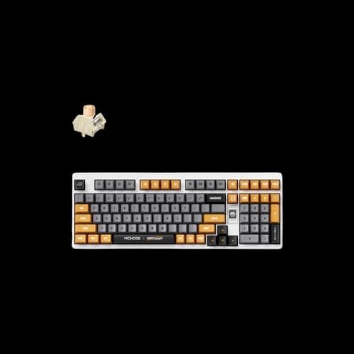 mchose x unbox therapy ut98 mechanical keyboard retro therapy keycaps icy creamsicle switch