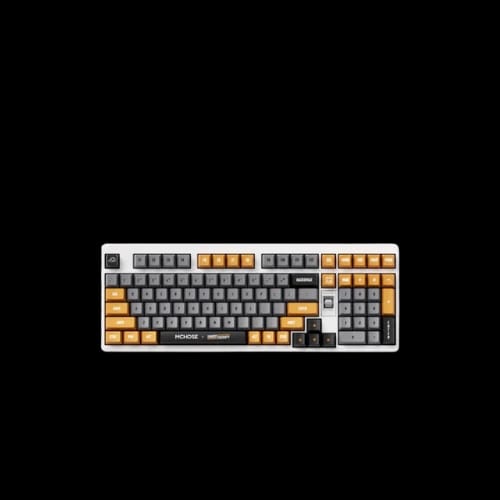 mchose x unbox therapy ut98 mechanical keyboard retro therapy keycaps silent peach v3 switch