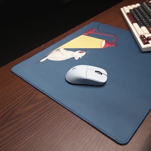 meeko mouse pad with mouse and keyboard