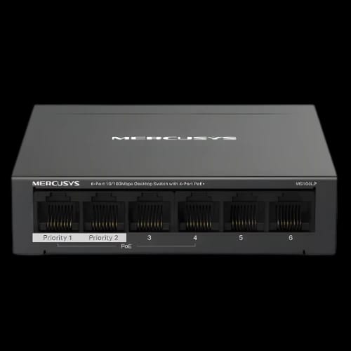 mercusys ms106lp 6 port 10 100mbps poe desktop switch main