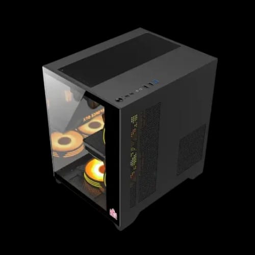 monarch mystery box x5 desktop gaming case black 4