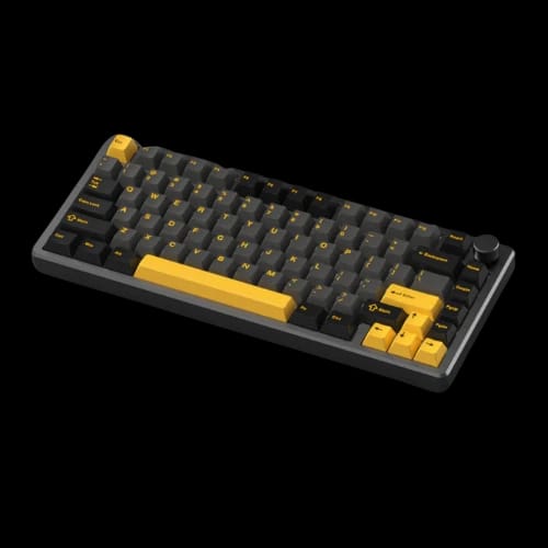 monka a75 aluminum tri mode wireless mechanical keyboard star flare orange hycinth