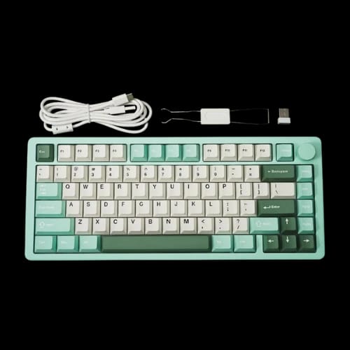 monka a75 max aluminum tri mode wireless mechanical keyboard green mirror sea salt v2 3
