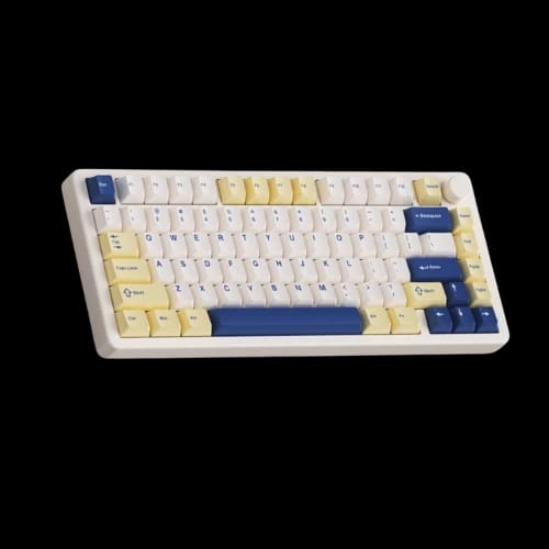 monka a75 max aluminum tri mode wireless mechanical keyboard soy milk white sea salt v2