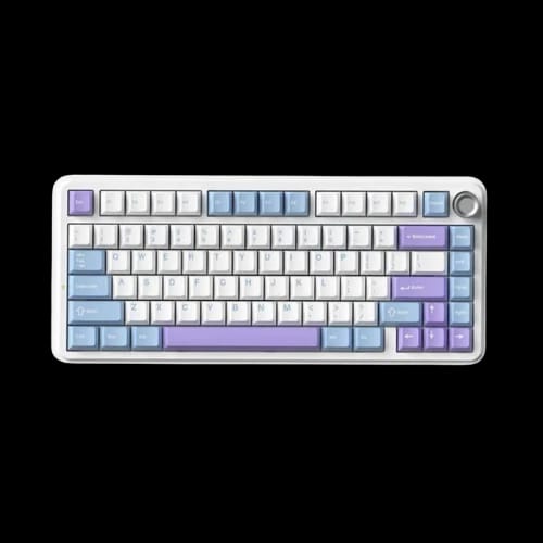monka k75 tri mode gasket mechanical keyboard wave purple strawberry jam switch