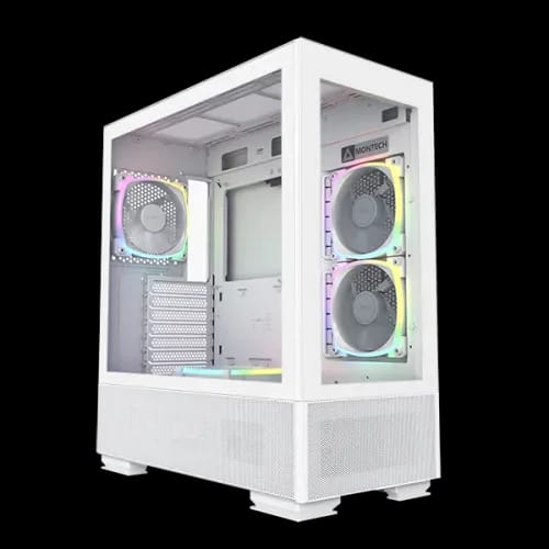 montech sky two atx mid tower casing white