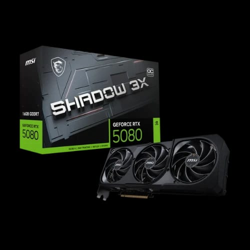 msi geforce rtx 5080 16g shadow 3x oc 16gb gddr7 graphics card