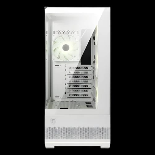 msi mag pano 110r pz argb atx mid tower gaming casing white right side