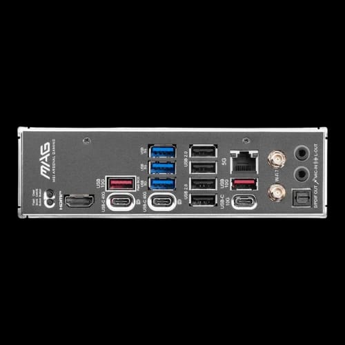 msi mag x870e tomahawk wifi am5 atx motherboard ports