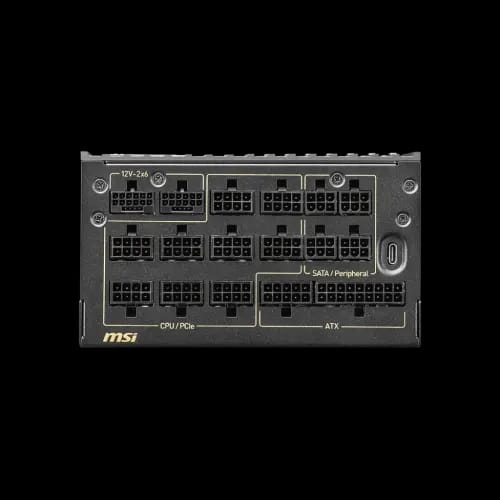 msi meg ai1600t pcie5 1600w 80 titanium fully modular psu 2