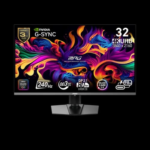 msi mpg 322urx qd oled 315 4k uhd 240hz gaming monitor