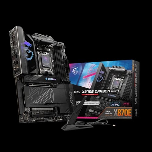 msi mpg x870e carbon wifi amd am5 ddr5 atx motherboard