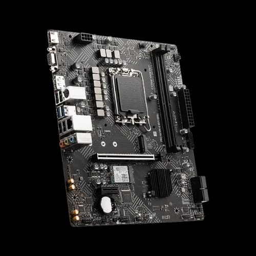 msi pro h610m g wifi ddr4 12th gen micro atx motherboard angle