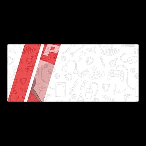 nanoflow extended mouse pad with red accent design 900 400