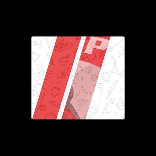 nanoflow square mouse pad with red graphic design 450 400 1