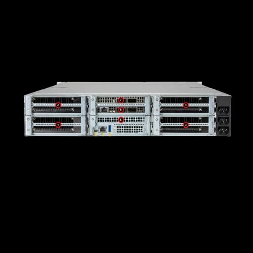 nvidia quad blackwell rtx pro 6000 2u rack server back side