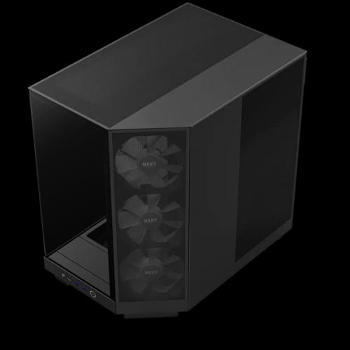 nzxt h6 flow rgb compact dual chamber mid tower airflow case black 3