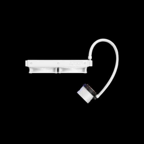nzxt kraken 240 rgb 240mm aio liquid cooler with lcd display white side