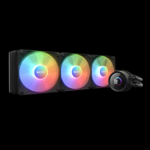 nzxt kraken 360 rgb aio cpu liquid cooler with lcd display black