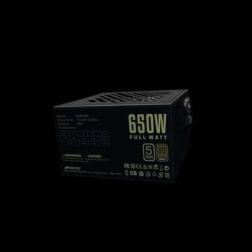 ocpc energia bz650 650w 80 bronze atx power supply side