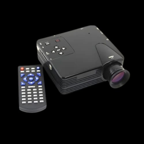oem h100 mini led projector with built in tv port main