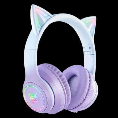 onikuma b90 rgb bluetooth wireless gaming headset purple 2