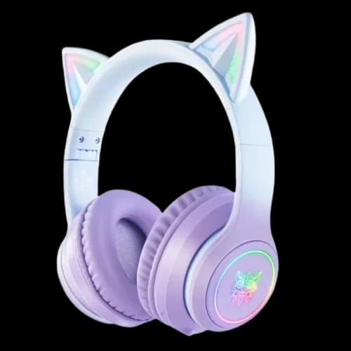 onikuma b90 rgb bluetooth wireless gaming headset purple